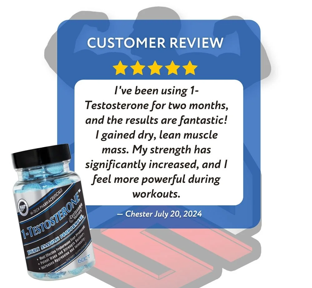 1-Testosterone, testosterona,  60 Tabletas, duración de 4 semanas