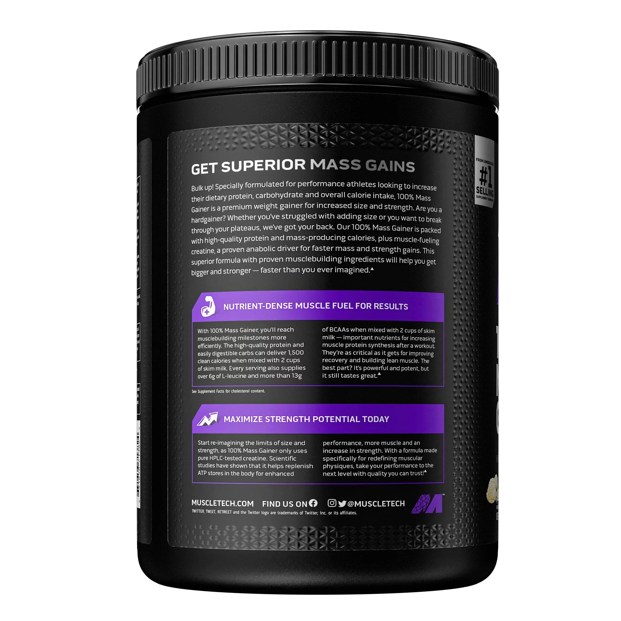 Proteína en polvo Muscletech Pro Series Mass Gainer , 60 g de proteína, Vainilla y Chocolate, 5 lb, 80 oz.