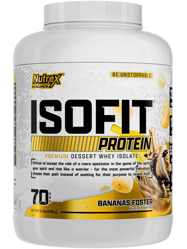 Proteína en polvo ISOFIT, con EAA y BCAA, 5 libras, 70 servicios, varios sabores disponibles