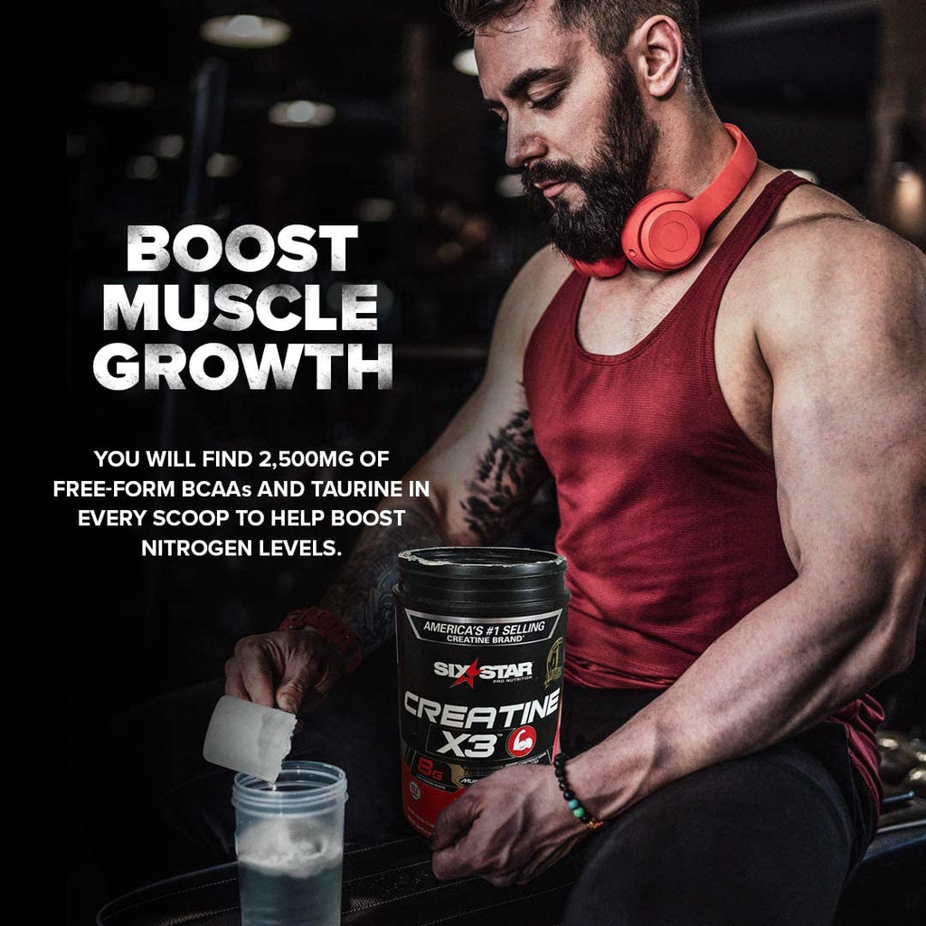 Creatina X3, en polvo, Fruit Punch, 2.18 libras, micronizada, HCL, con BCAA, gana músculos, fuerza y resistencia.