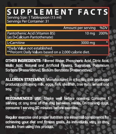 L-CARNITINA 3000, líquida, Nutrex, 31 servicios