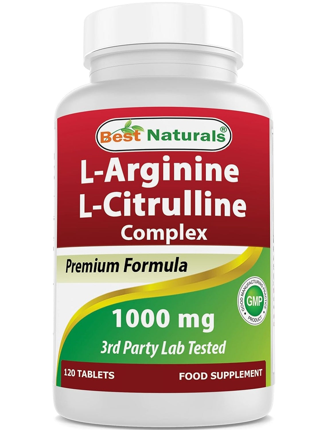 L-Arginina y L-Citrulina, Best Naturals, 1000 mg, 120 tabletas