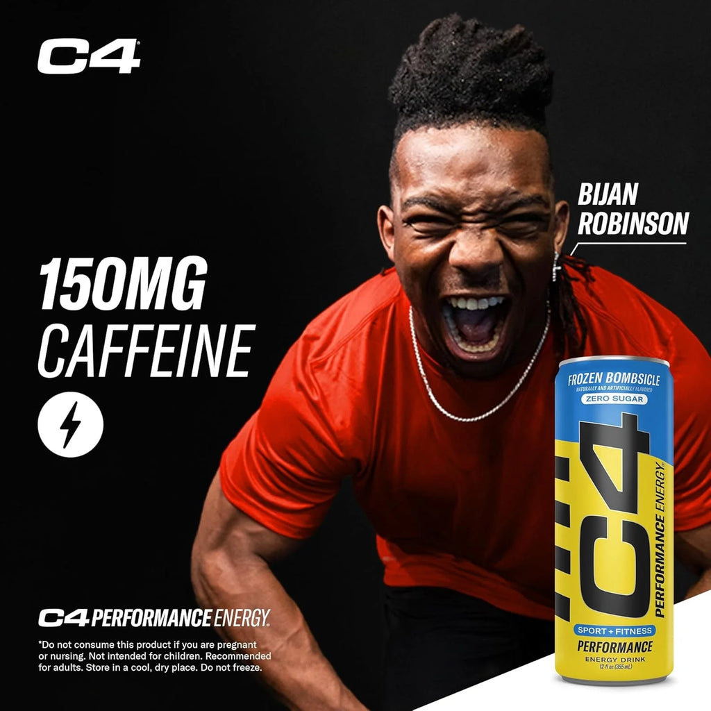 Pre entrenamiento, C4 Sport, certificado NFS para deportistas, energía y rendimiento, 12 botellas