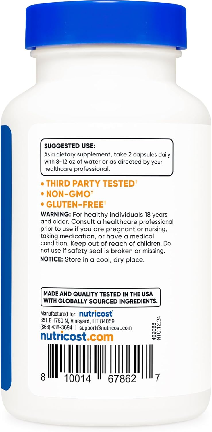 Shilajit 1000 mg por servicio, con ácido fúlvico de origen natural, 120 cápsulas Nutricost