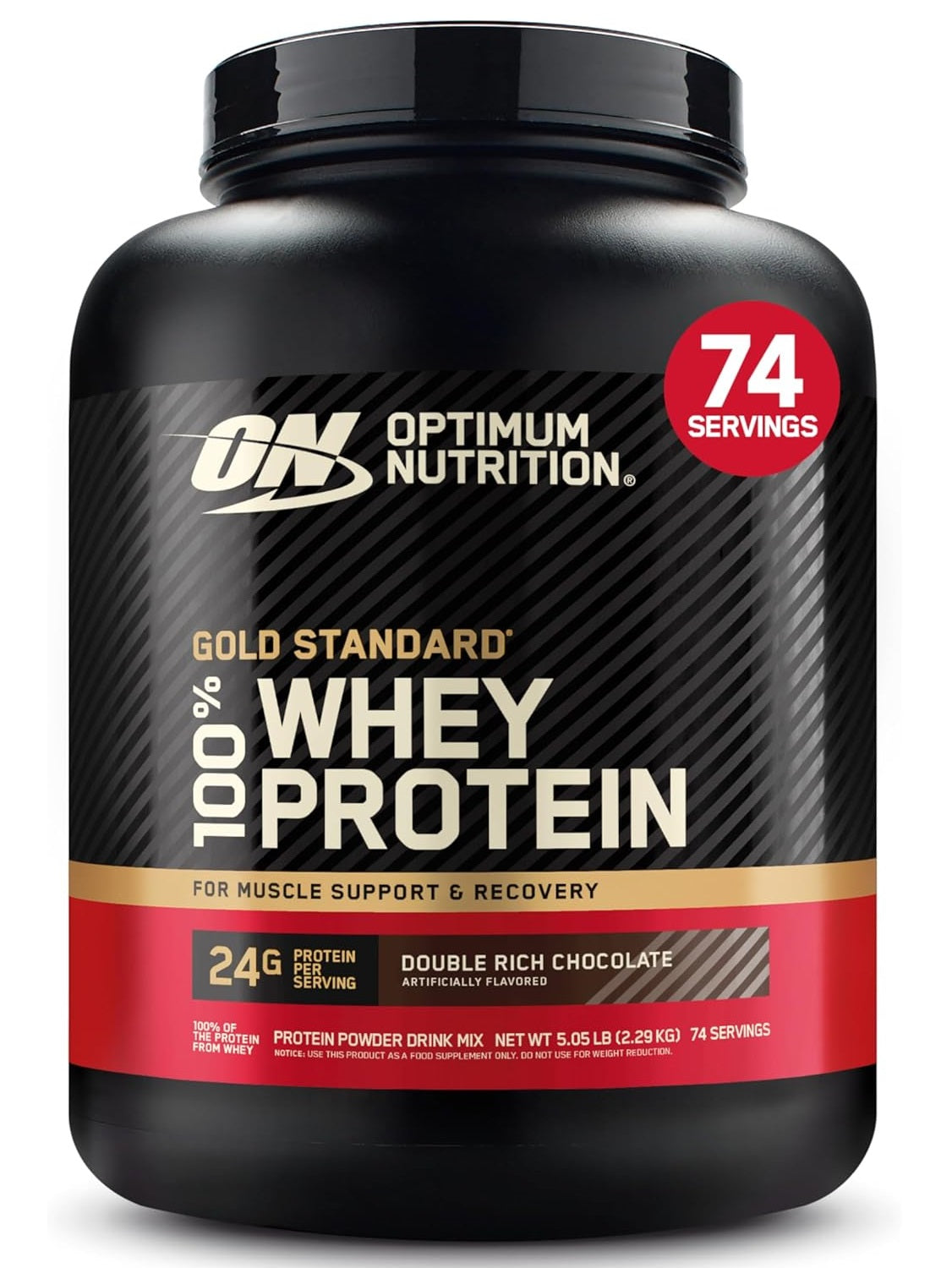 Proteína 100% WHEY, Gold Standard, chocolate, 5 libras