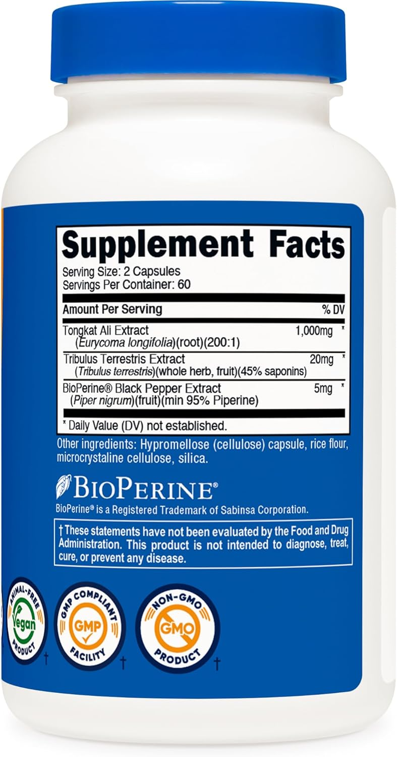 Tongkat Ali, 1000 mg, Nutricost, 120 cápsulas