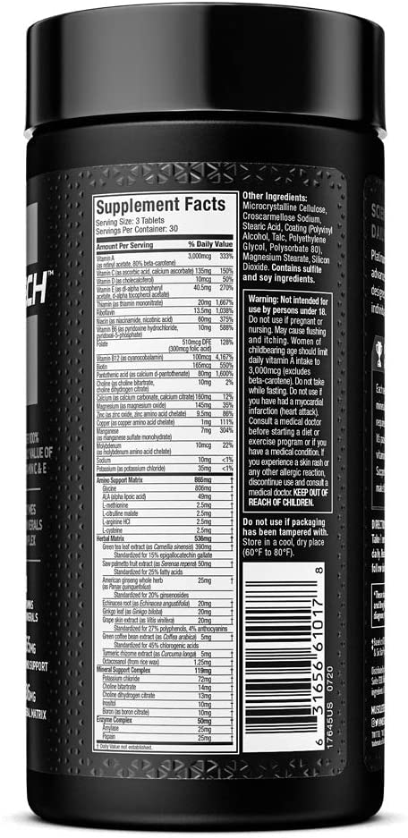 Multivitamínico Platinum: la dosis diaria de vitaminas y minerales ideal para individuos activos. Varios tamaños disponibles