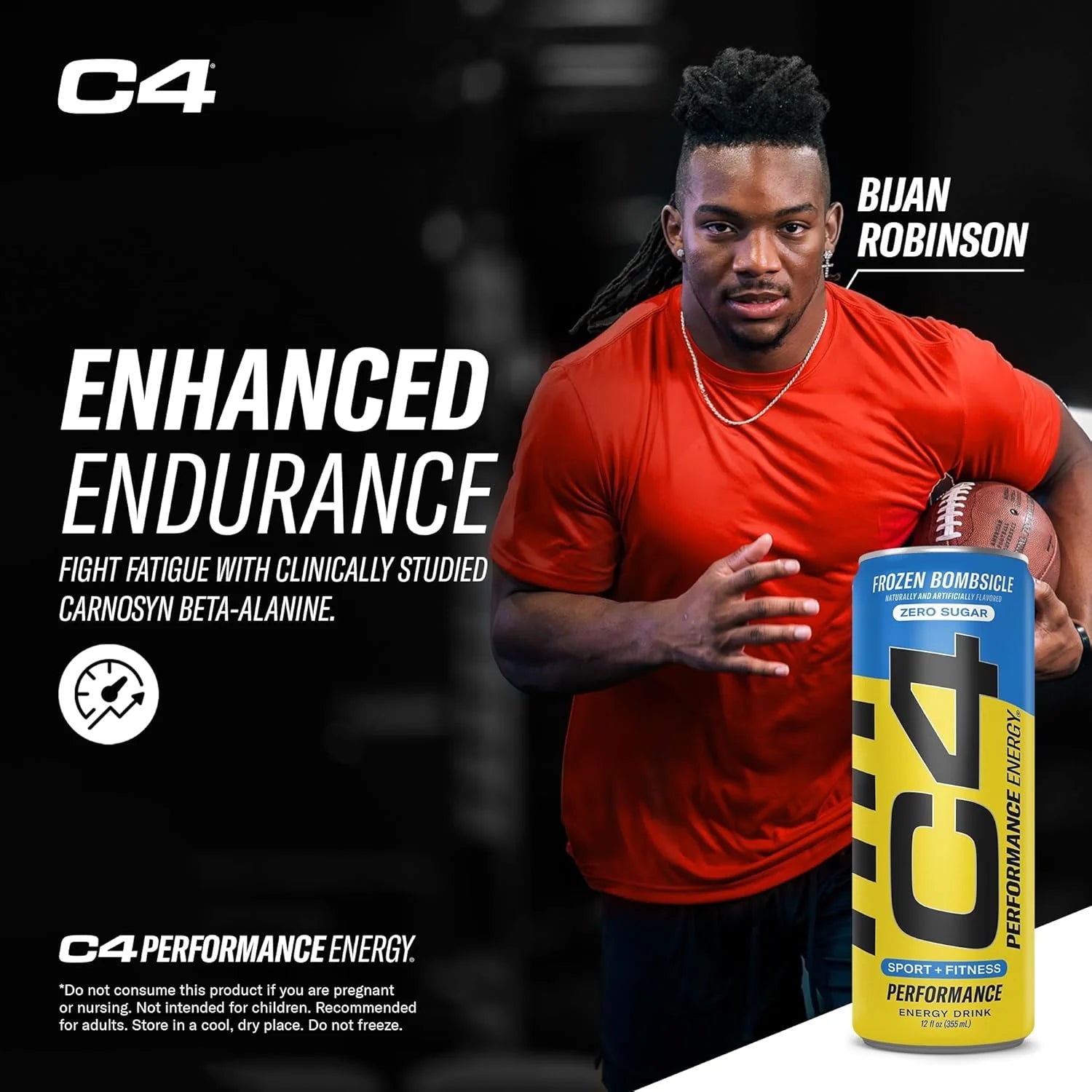 Pre entrenamiento, C4 Sport, certificado NFS para deportistas, energía y rendimiento, 12 botellas