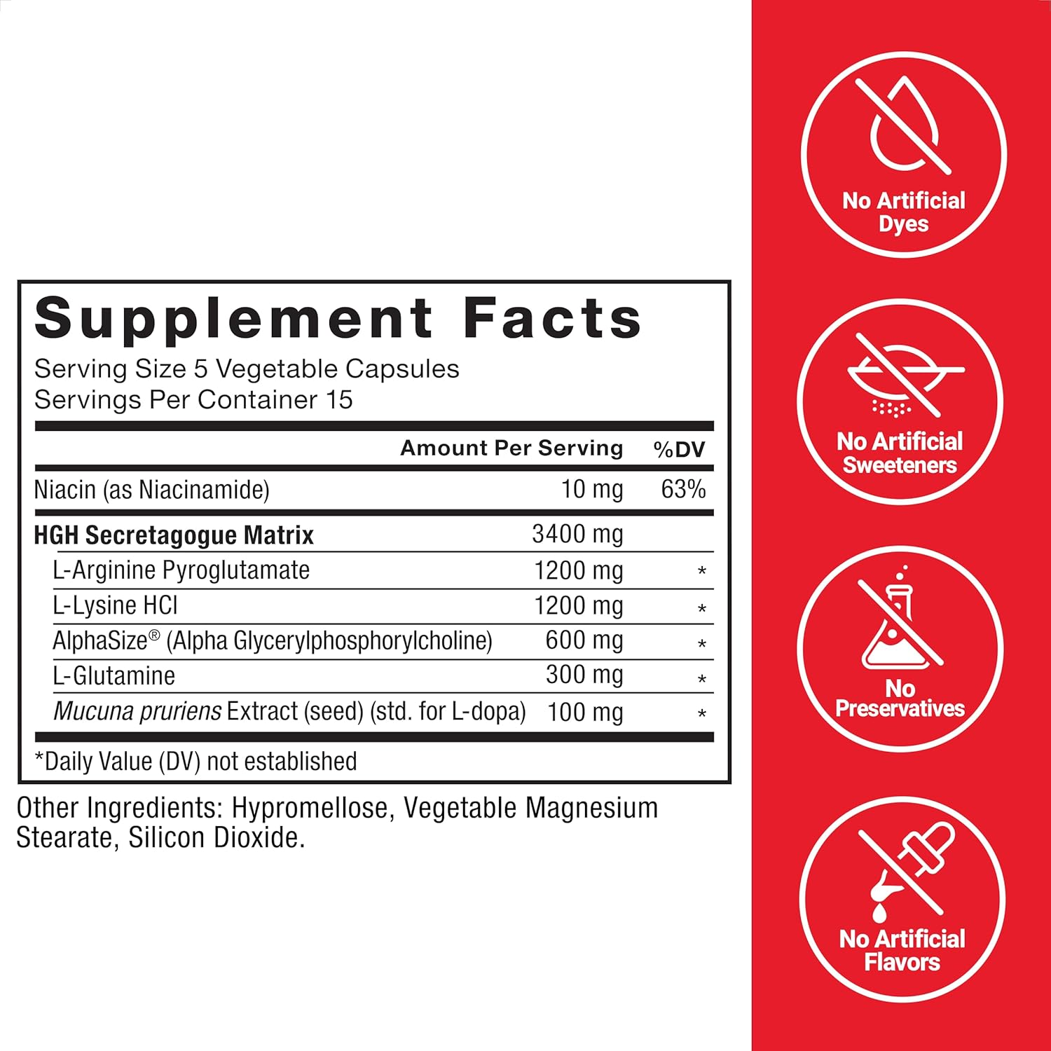 PRIME HGH: Activador de la secreción de HGH (hormona del crecimiento), 75 cápsulas