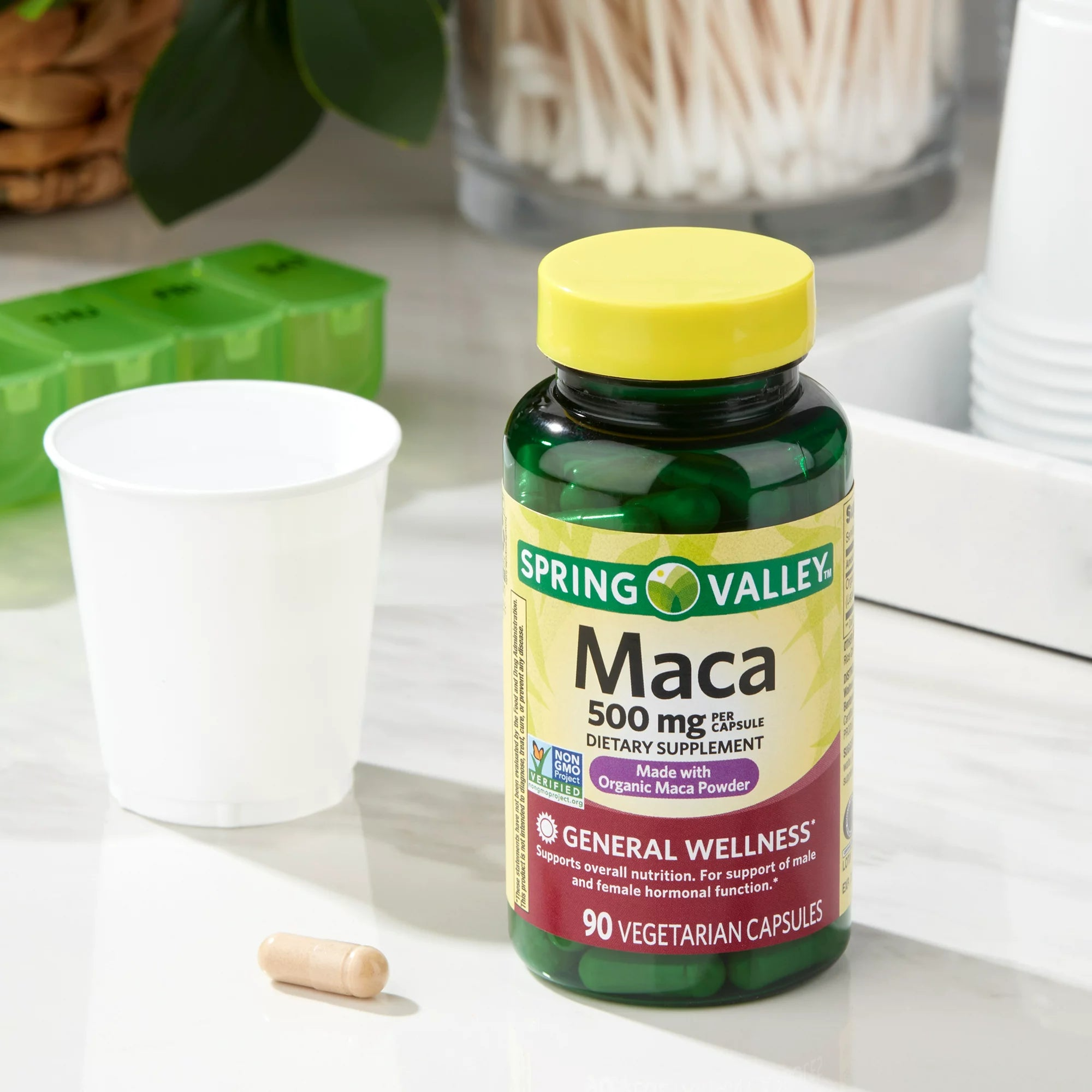 Maca, 500 mg, Spring Valley, fertilidad, sexualidad, para hombres y mujeres. 90 cápsulas