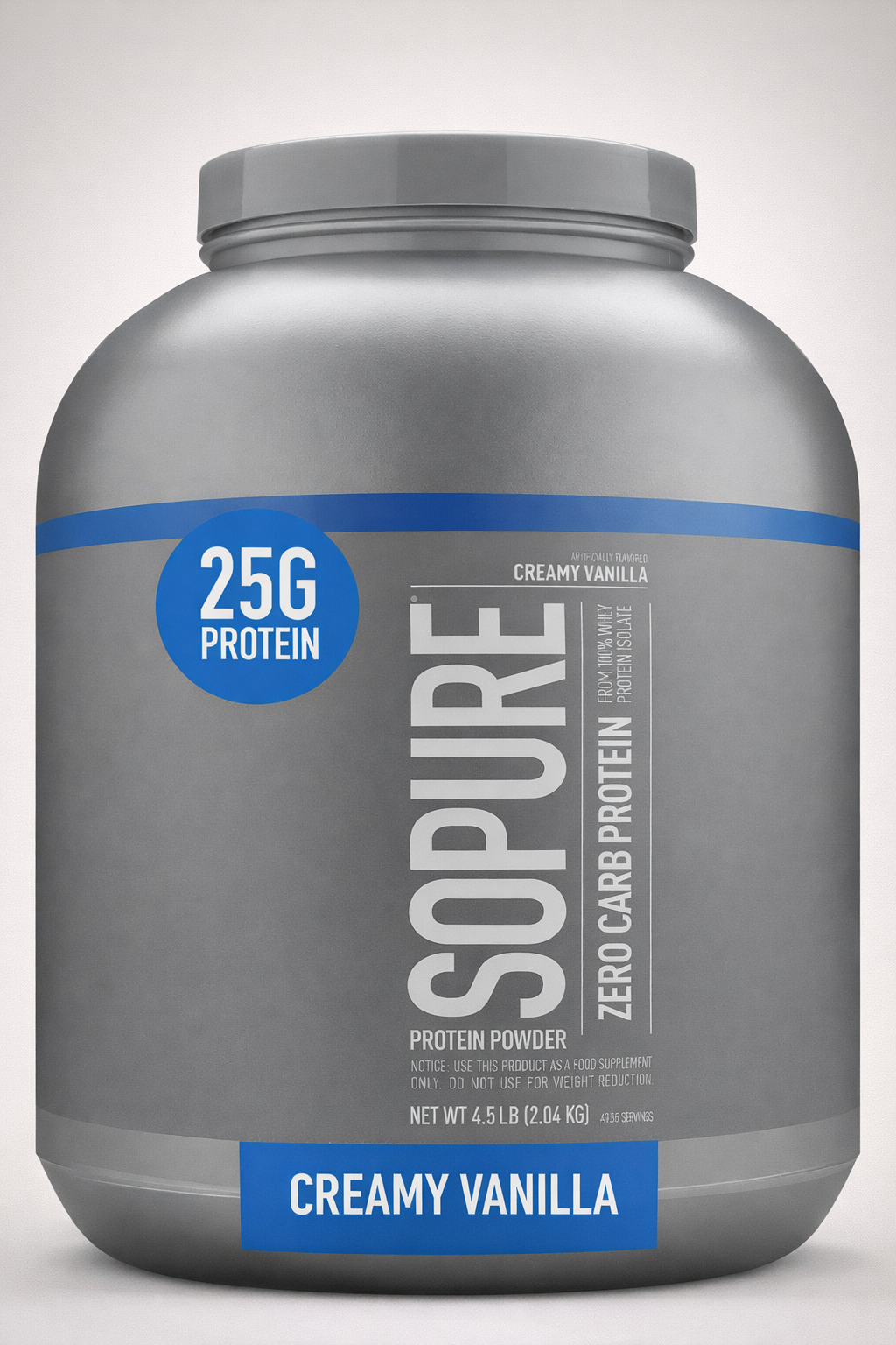 Isopure Proteína en polvo con cero carbohidratos, 100% aislado de proteína de suero, Keto Friendly, Vainilla. 4.5 Libras.
