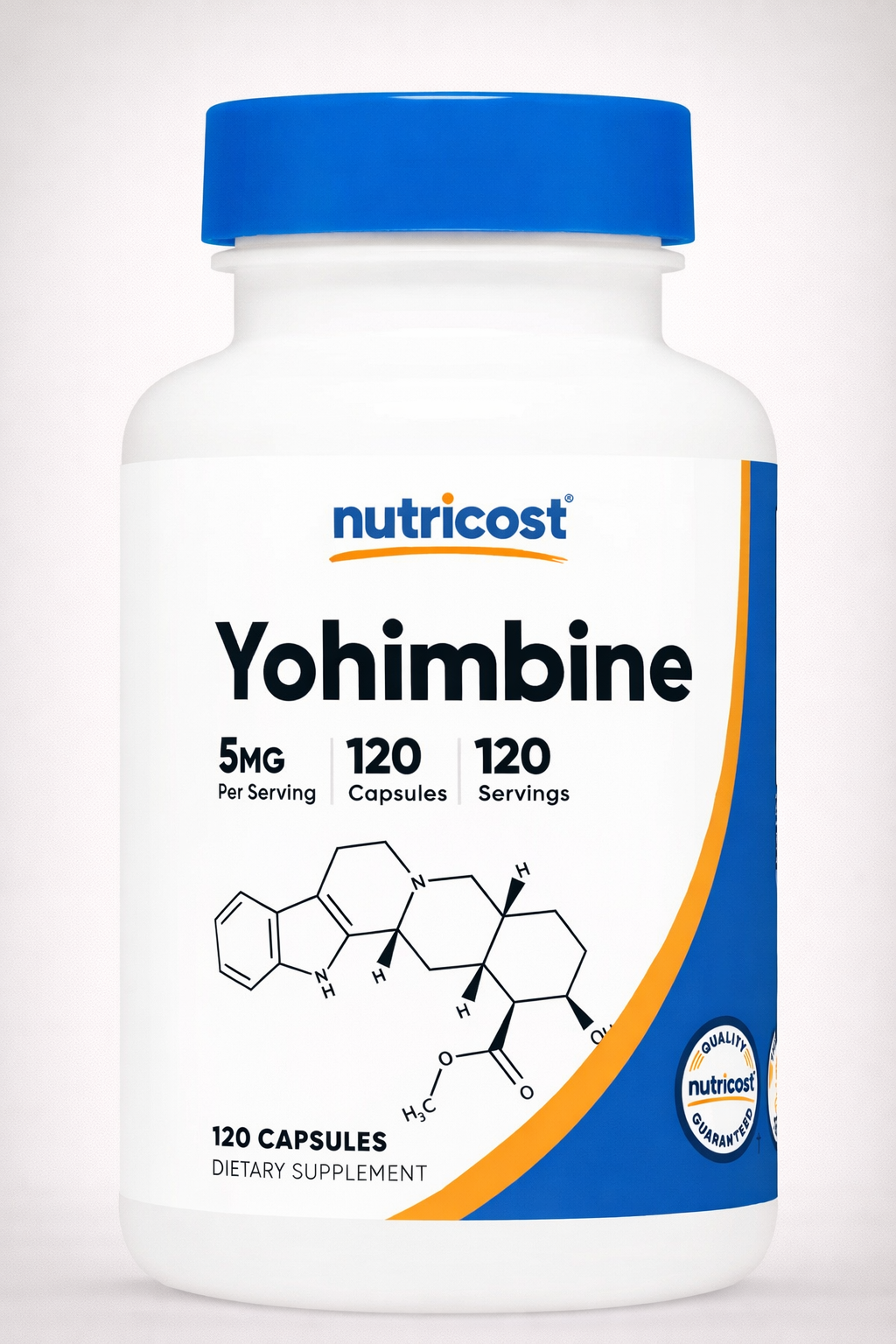 Yohimbine HCl 5mg, 120 cápsulas. Mejora salud sexual, afrodisiaco, disfunción erectil, uso en hombre y mujeres Nutricost