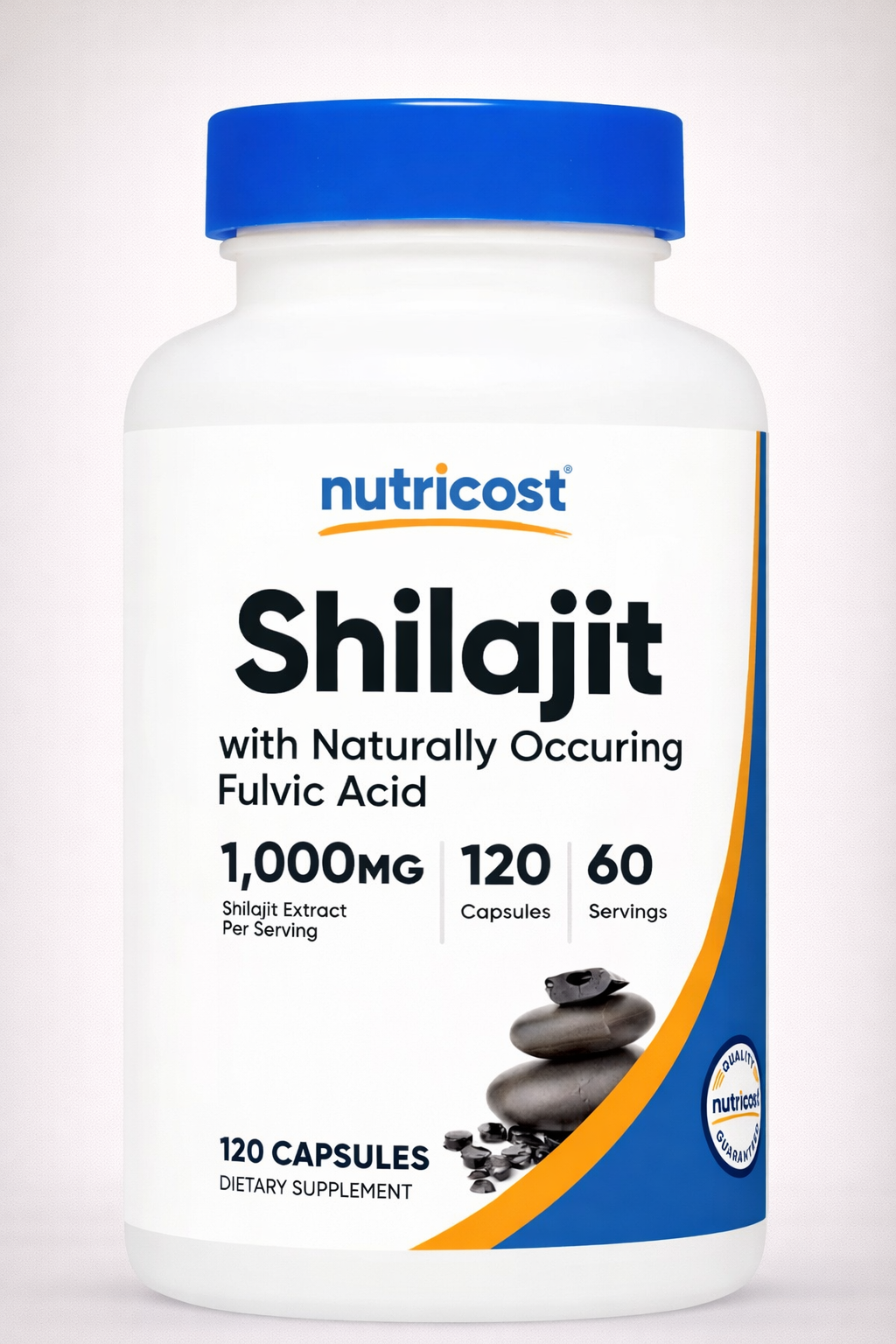 Shilajit 1000 mg por servicio, con ácido fúlvico de origen natural, 120 cápsulas Nutricost