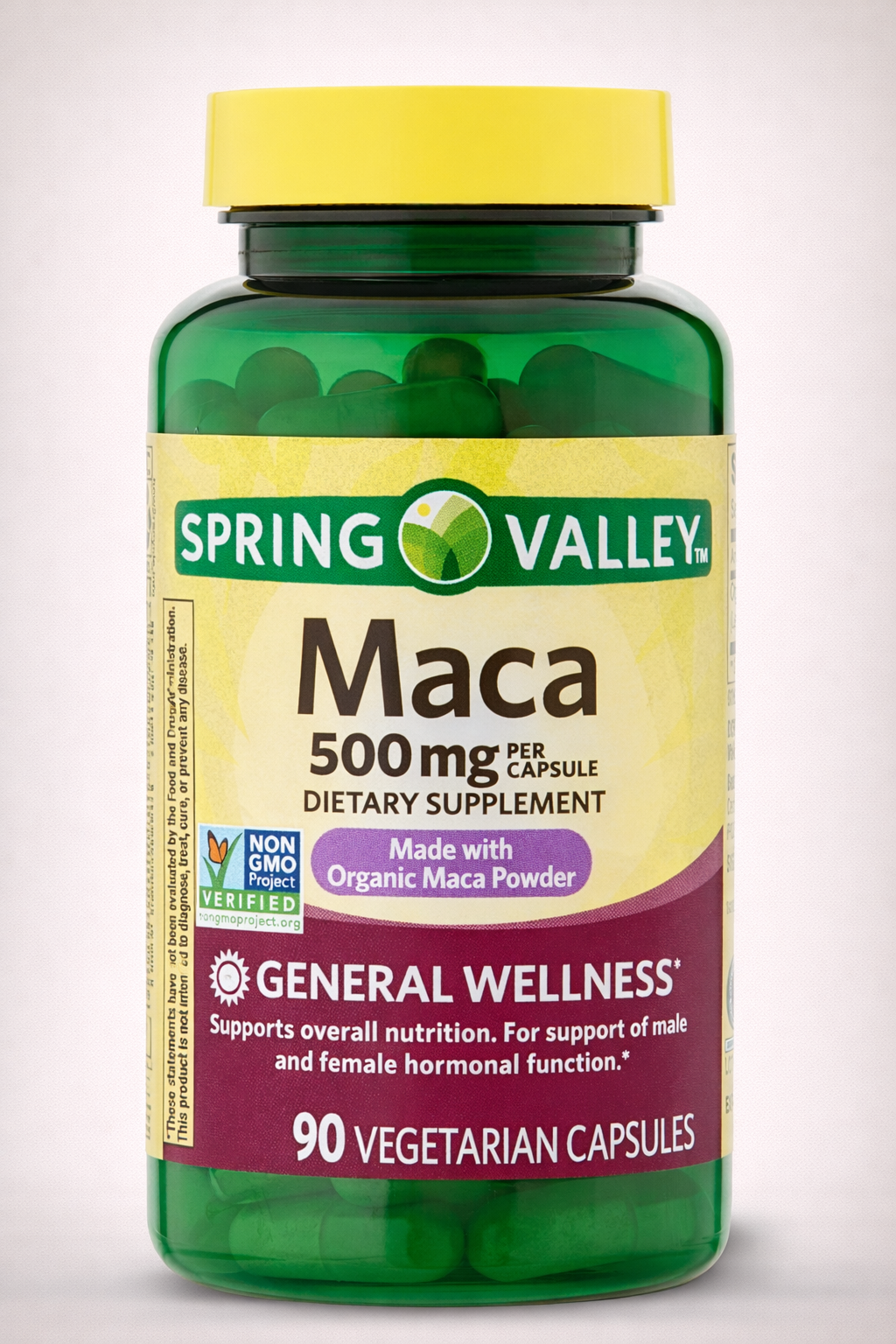 Maca, 500 mg, Spring Valley, fertilidad, sexualidad, para hombres y mujeres. 90 cápsulas
