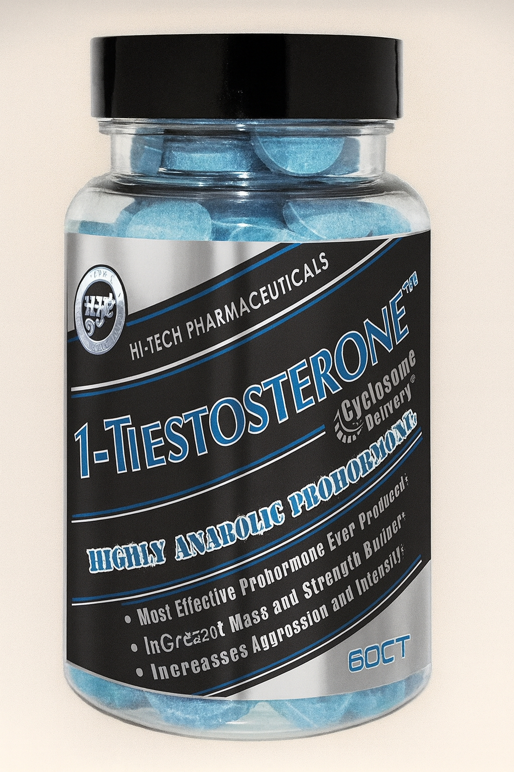 1-Testosterone, testosterona,  60 Tabletas, duración de 4 semanas