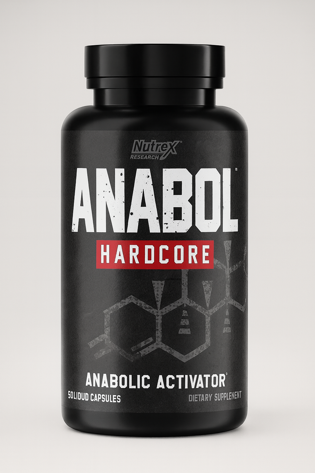 ANABOL HARDCORE: Activador anabólico para ganar músculos, fuerza, y recuperación rápida. Nutrex. 60 cápsulas.