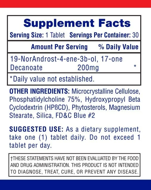 Deca-Durabolin,  30 Tablets,  duración 4 semanas