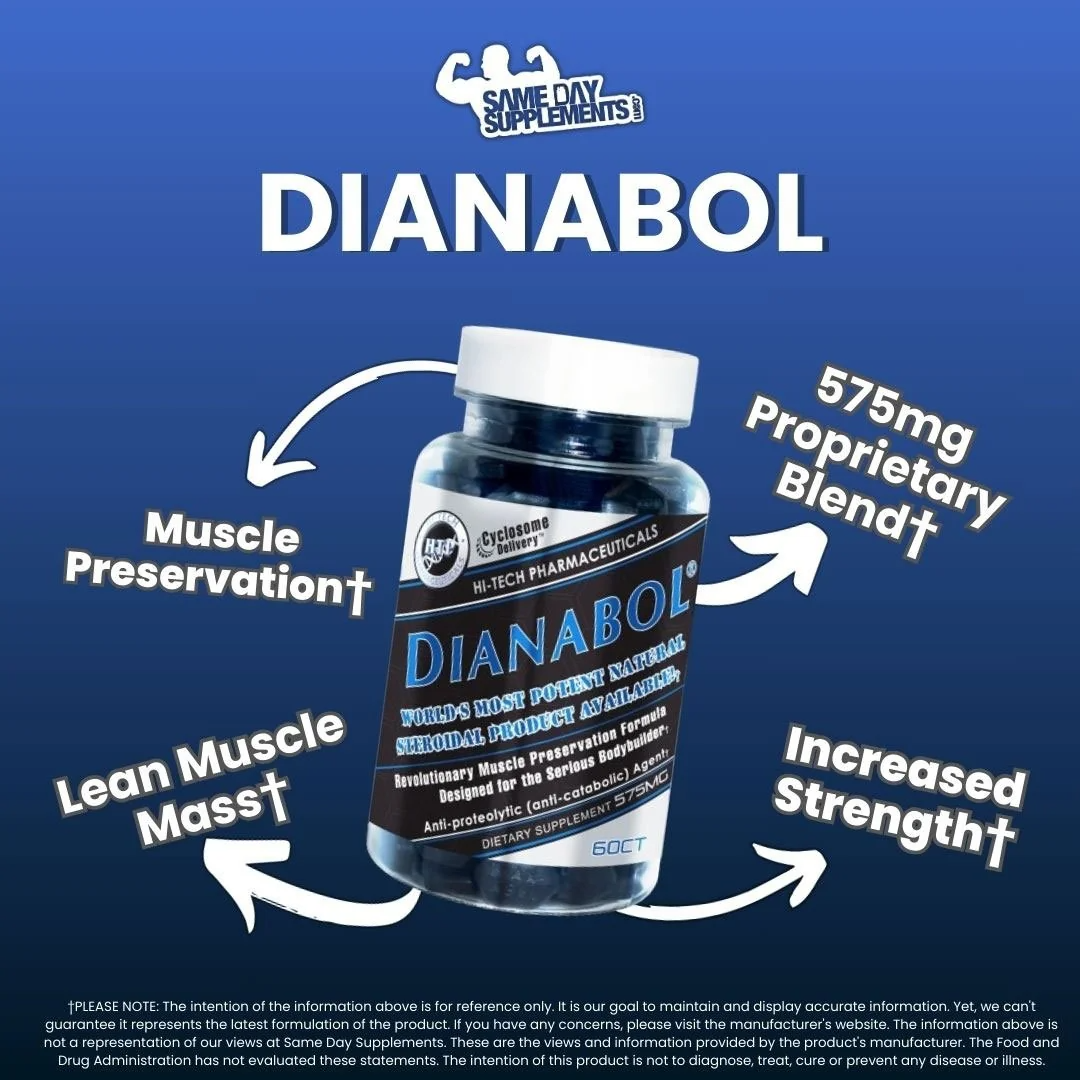 Dianabol, 60 tabletas, duración de 20 días