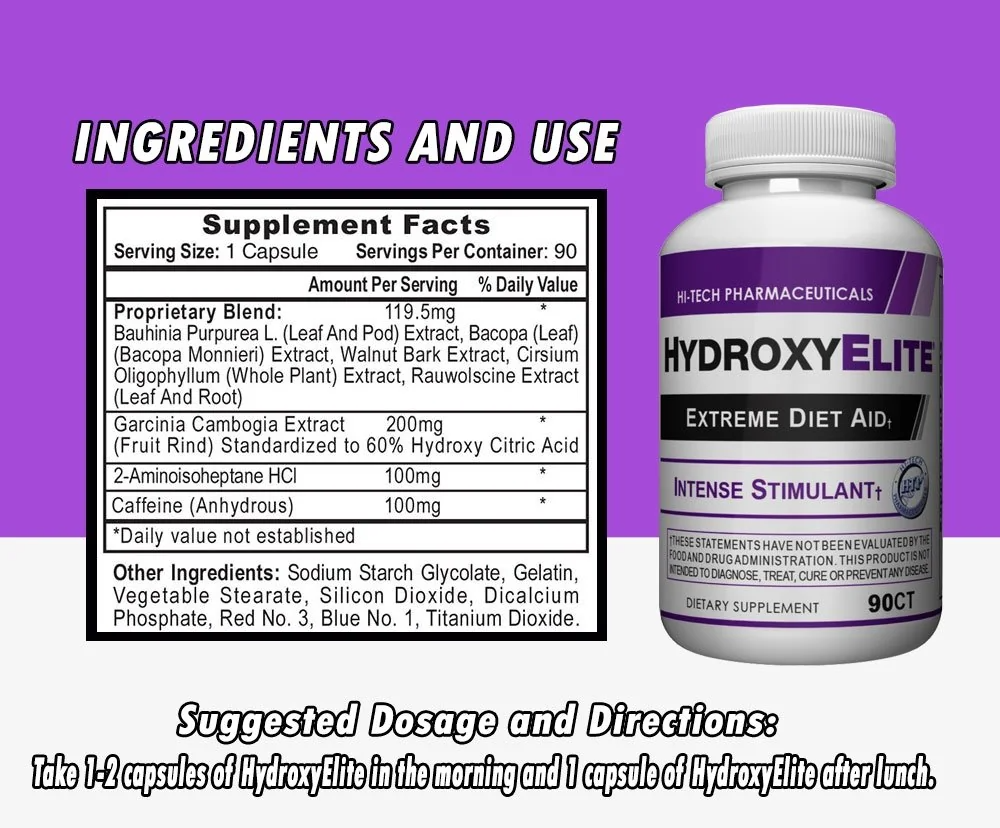 HydroxyElite quemador de grasa ultra potente, 90 cápsulas