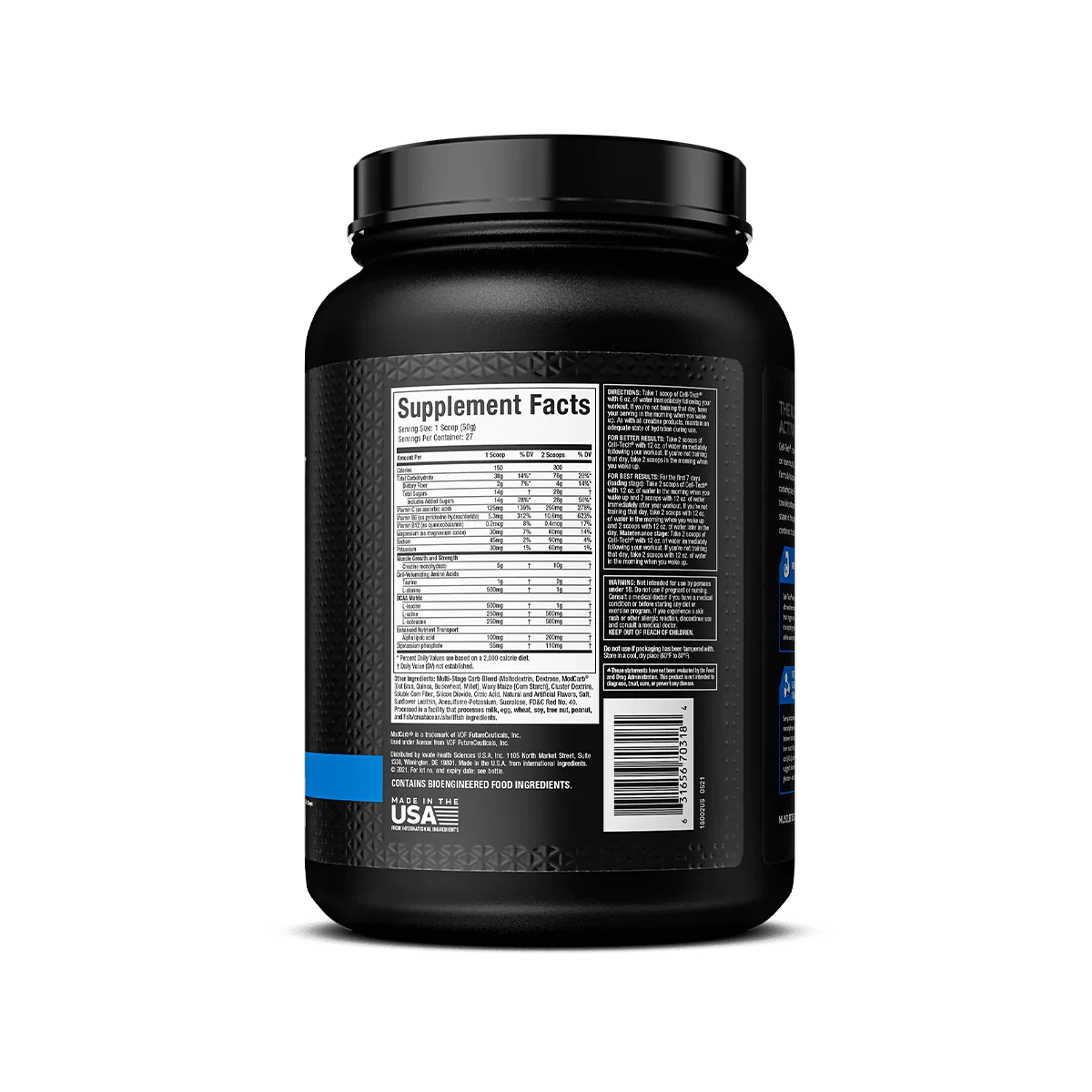 Creatina Muscletech, con BCAA, Vitaminas C, B6, B12, Calcio, Magnesio, Potasio. Varios tamaños disponibles CELL TECH