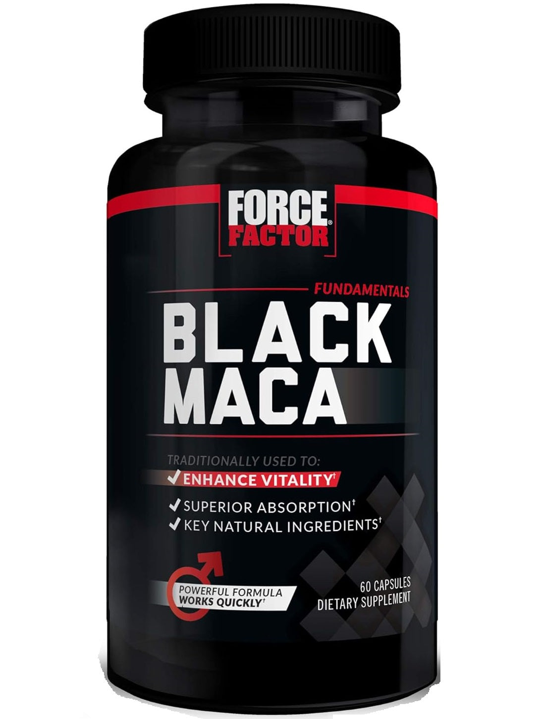 Maca Negra (Black Maca), Force Factor, Varios tamaños disponibles