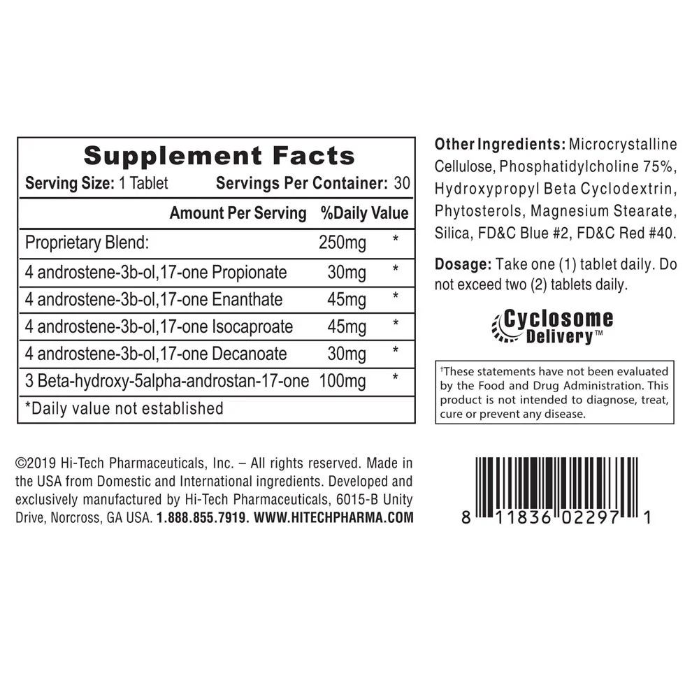 Sustanon 250, 30 Tabletas, duración  4 semanas